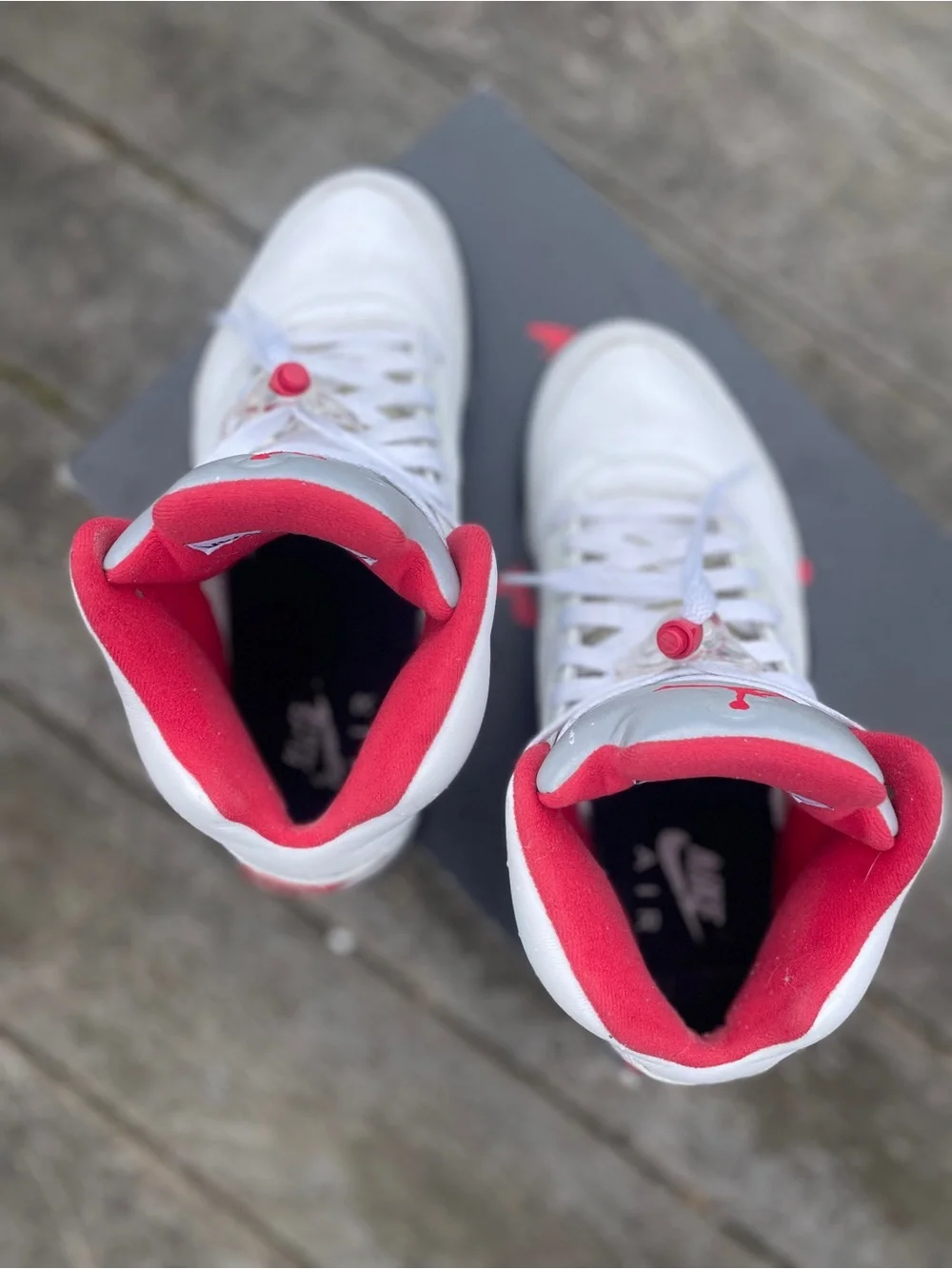 Size 9.5 - Air Jordan 5 Retro 2013 White Fire Red